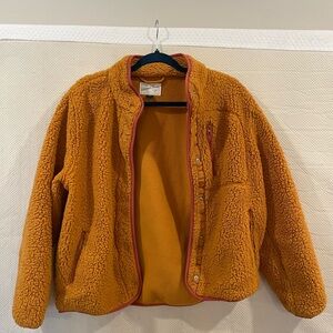 Universal Thread Mustard and Coral Sherpa Jacket